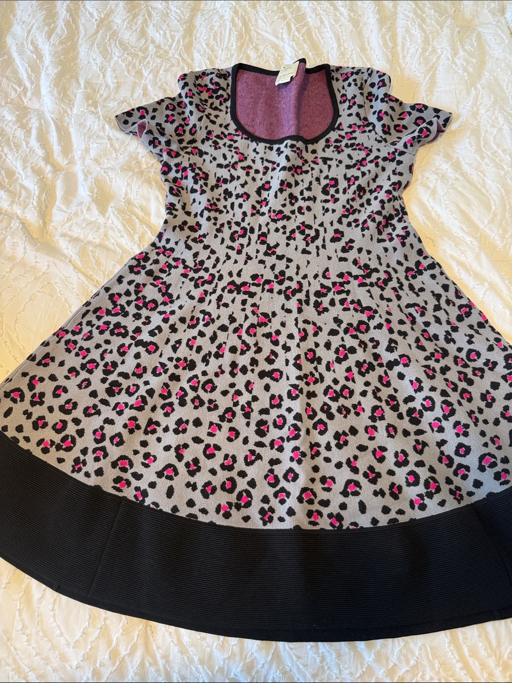 Kate Spade Cyber Cheetah Sweater Dress - XL